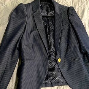 Express striped blue blazer